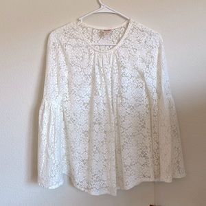 Cream Lace Top